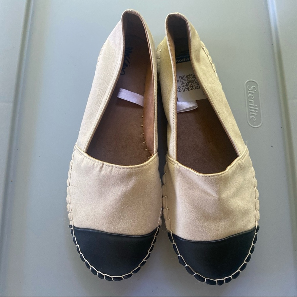 Women's Cream and Brown Espadrilles